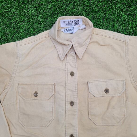 Vintage Woolrich Flannel Button Shirt Womens Medium 19x26 Yellow - Picture 9 of 14